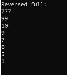 Reverse full list in C#